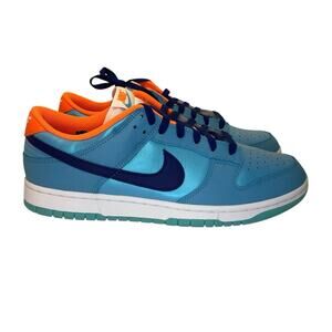 Nike Dunk Low SE Baltic Blue Deep Royal Orange Mens 11.5 HQ1538 416 Box No Lid